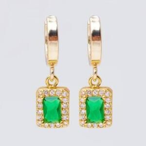 Natalie B Jewelry Devi Huggy Hoop Earrings in Gold Vintage Inspired